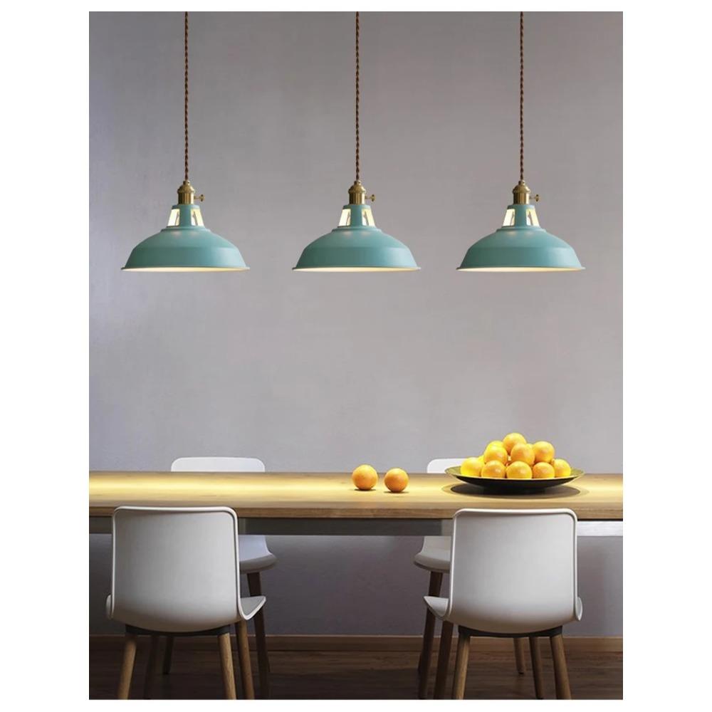 Industrial Vintage Hanging Lamp Colorful Loft Suspension Luminaire Restaurant Kitchen Chandelier Decorative Lamp LED