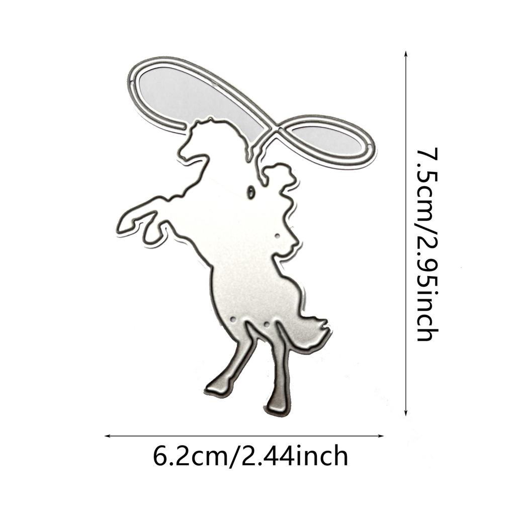 Ride Horse Metal Cutting Dies DIY Craft Carbon Steel Embossing Template Stencil Scrapbooking for Card Die Cuts Mold
