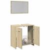 VidaXL 2-piece Bathroom Furniture Set Sonoma Oak, Bathroom Cabinet, Toilet Storage Cabinet, 849605