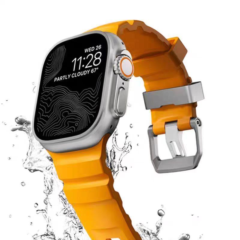 Trail Silikonarmband für Apple Watch Band 49mm 46mm 45mm 44mm Sportarmband Armband für iwatch Serie Ultra 3 2/10 9 8 7 SE 6