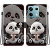 Handmade PU Leather Flip Case for Xiaomi Redmi Note 13 (5G) Anti-Slip Shockproof Cover with Wrist Strap & Heart/Rose Cat Designs