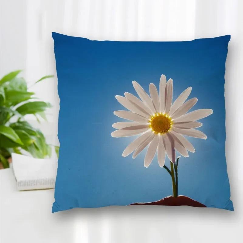 Hot Sale Best Gift Floral Daisy Square Decorative Pillowcase