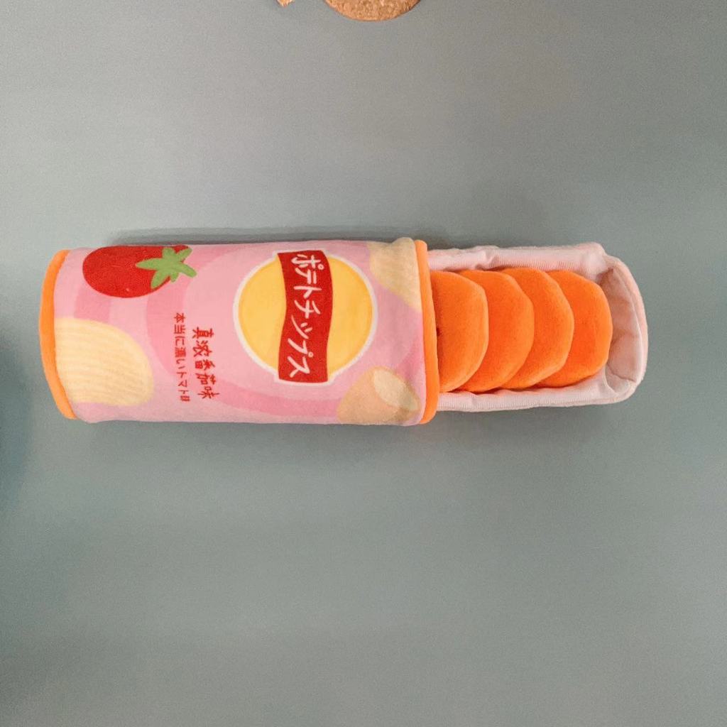 

Pet Chew Toy Plush Snack Dispenser With Scented Flavored Chips For Dogs And Cats рожевий