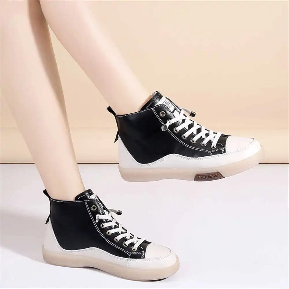 Non Slip Synthetic Leather Men's Boot 2024 High Shoes White Flats Sneakers Sports Fat Beskets Sepatu Best Selling Exerciser