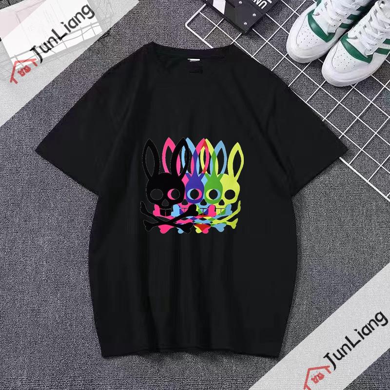 

Psycho Bunny Top — базовая летняя повседневная короткая мужская и женская футболка с круглым вырезом в зоне отдыха
