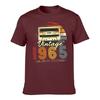Vintage  Limited Edition Retro Cassette Graphic Unisex Summer Washed Tee Loose Distressed Top
