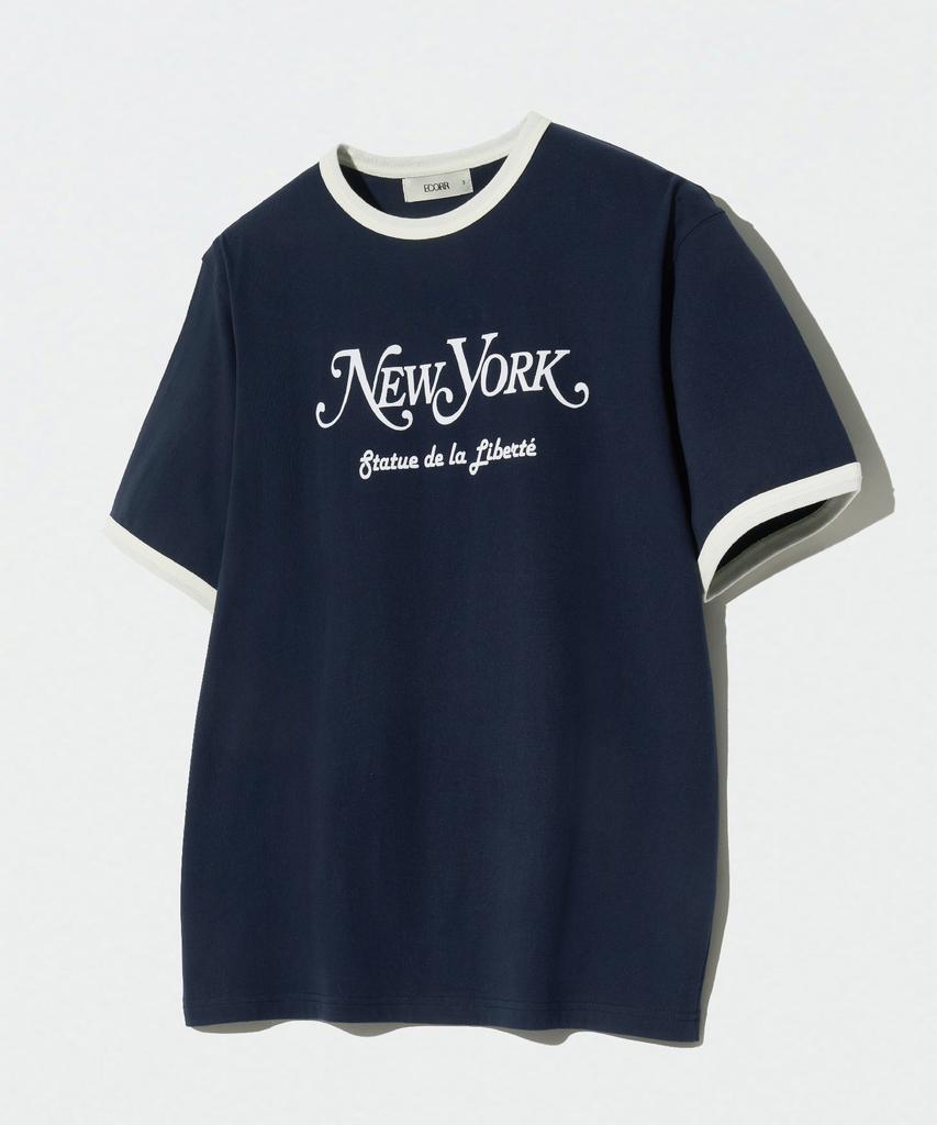 ECORR [Unisex] Classic City Ringer T-Shirt_Navy