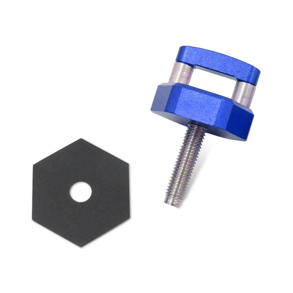 Quick Removal Thumb Screws, 6 PCS Car Hardtop Bolts Aluminum Alloy Fasteners with D Ring, Blue