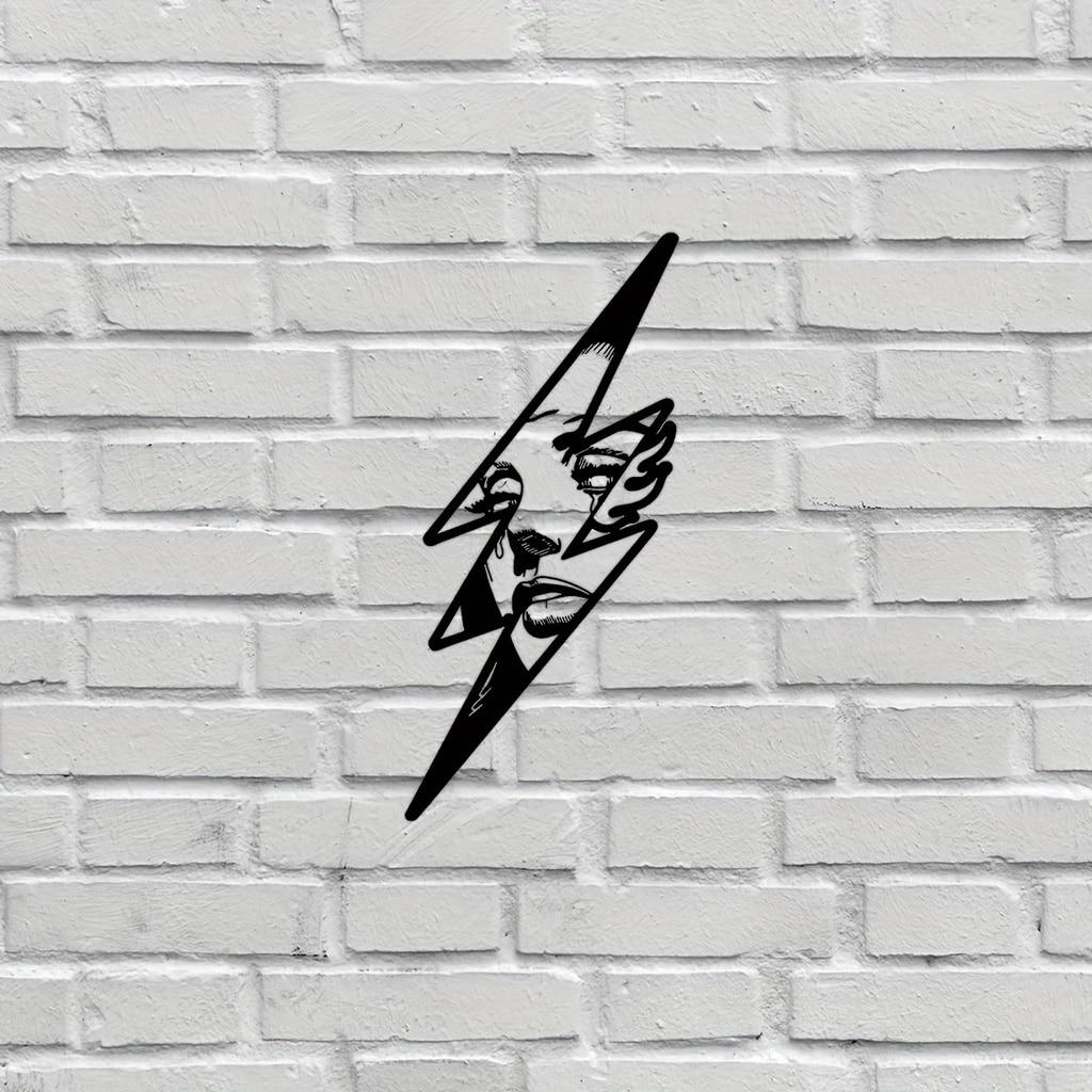 

1шт Молния и красота Настенный декор, Металлический настенный декор, Внутренний декор Домашний декор Современное искусство Настенный декор металлический настенный подвес