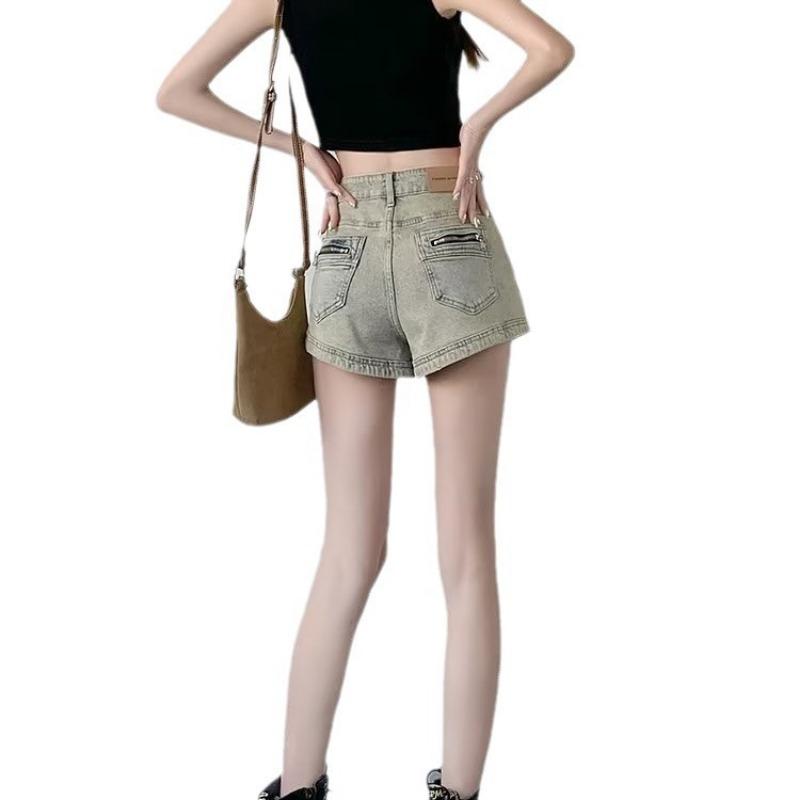 Spice Girls Retro American Denim Shorts Women's Summer High Waisted Women's Wide Leg Shorts