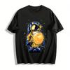 Cool Astronaut Holding Moon Graphic Casual Unisex T-Shirt Pure Cotton T-shirt