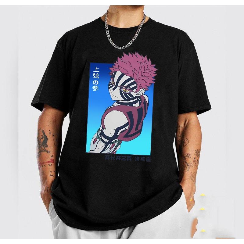 

Xiaowo Seat Top Three Demon Slayer Blade Tshirt SpringSummer New Mens Casual Fashion Harajuku Style Y2K Unisex Tshirt S