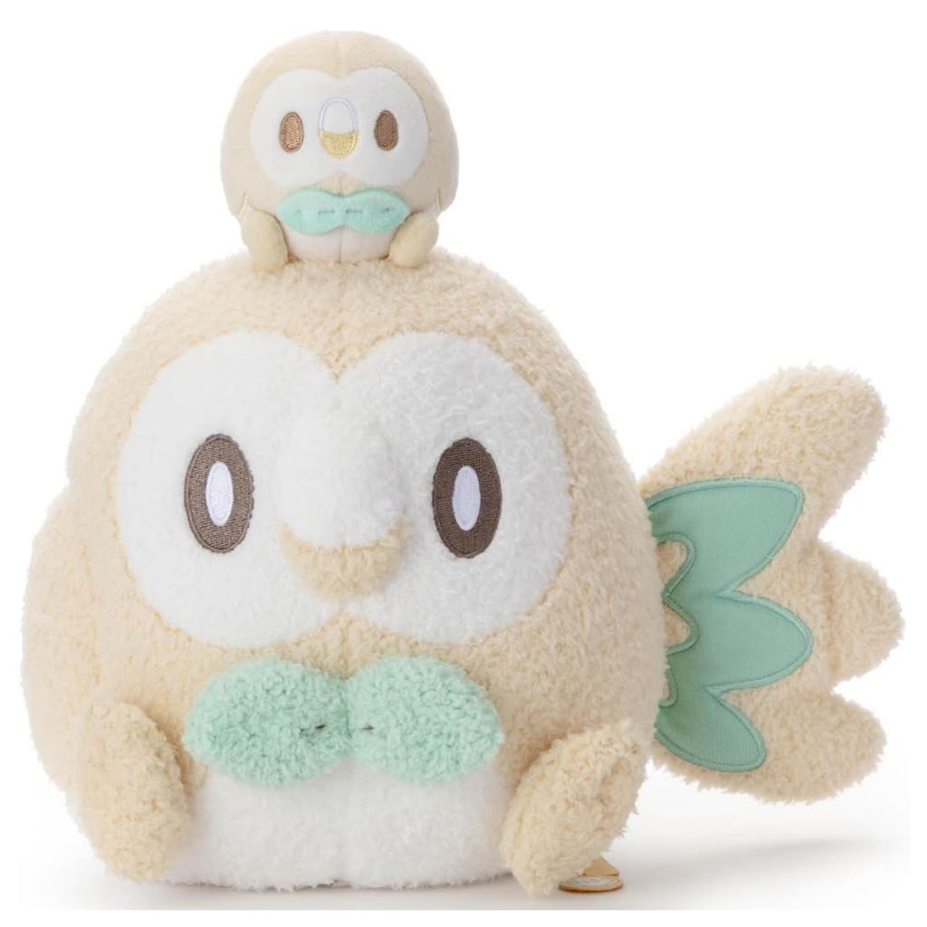 Pokémon PokéPiece Plush Toy (Plush Ver.) Rowlet Plush Toy, Approximately 30cm Tall