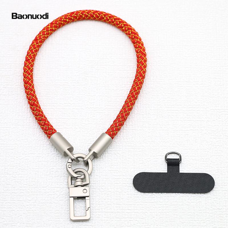 

Trendy Short Mobile Phone Lanyard & Anti-lost Wrist Strap with Pendant & Case