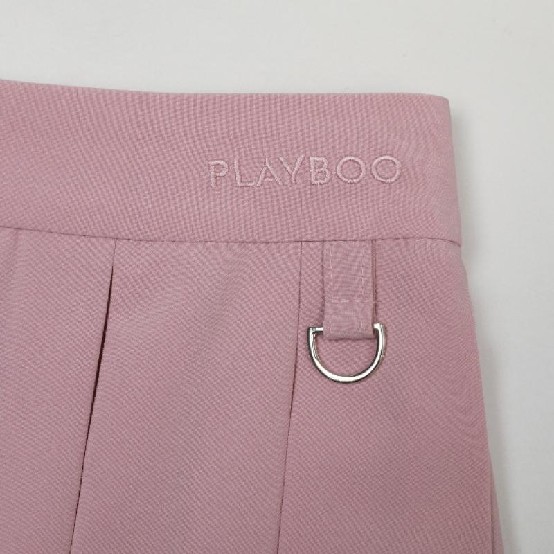 Playboo Airy Inverted Pleats Skirt W Inner Pants
