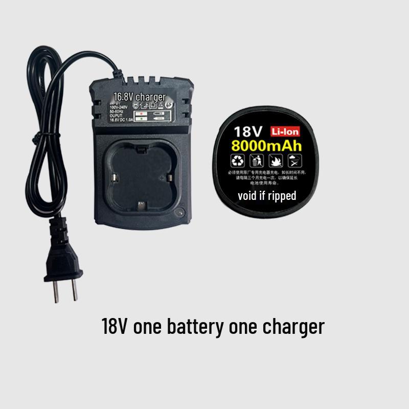 18V Brushless Electric Drill & 16.8V Rechargeable Screwdriver with Large Capacity Lithium Battery