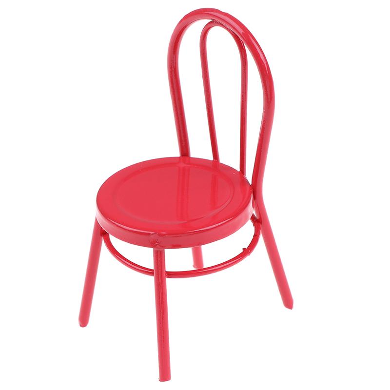 1pcs 1:12 Dollhouse Simulation Retro Sofa Chair Round Stool Model Furniture Living Room Bedroom Scene Decor Accessories Toy