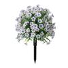 Sfera Topiaria Viola Artificiale con Picchetto per Piante Finte Viola da Esterno Arbusti Piante Finte Realistiche Resistenti ai Raggi UV per Giardino Cortile Portico