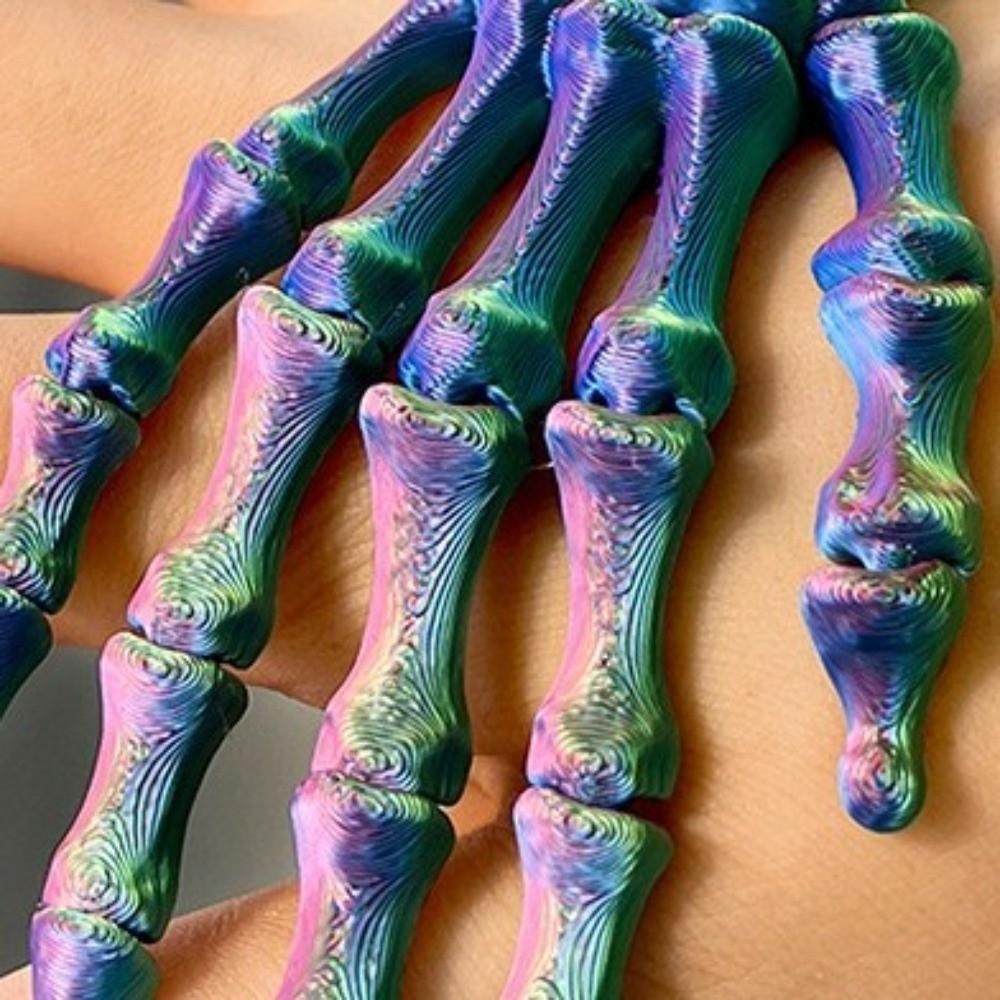 Spooky Movable Joint Skeleton Claw 3D Printed Human Skeleton Palm Model  Home Desktop Decor