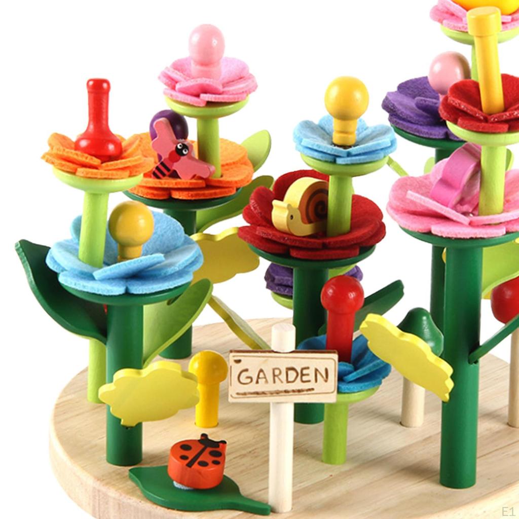 Flower Building Toy Set Sensory Toys Boys Garden