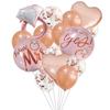 Rose Gold Diamond Ring Balloon Set for Team Bride - Wedding & Bachelorette Party Decorations.