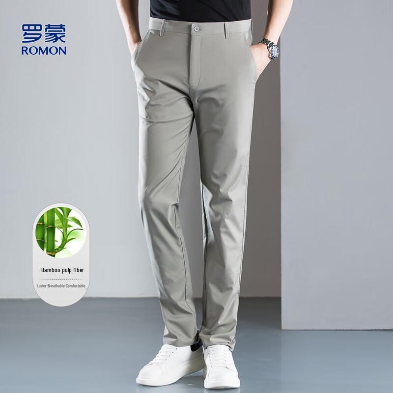 

Мужские повседневные деловые брюки прямого кроя из бамбукового волокна Luomeng 30
