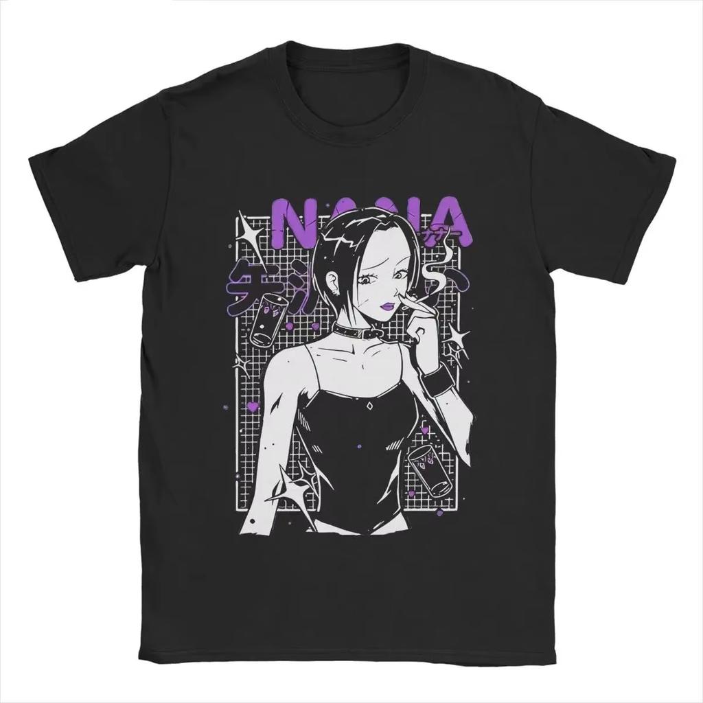 Nana Unisexga Panel Collage Anime Punk Graphic Tee Cotton Unisexs Unisexs Tshirt Summer Streetwear