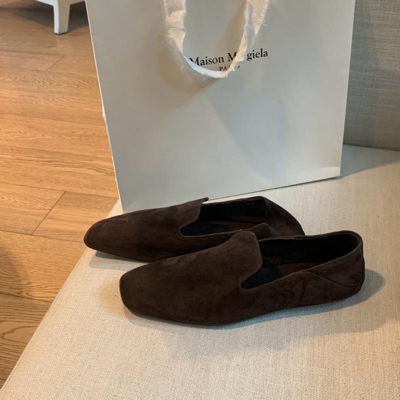 

Niche oblique square head minimalist style one pedal commuting single shoes women 40