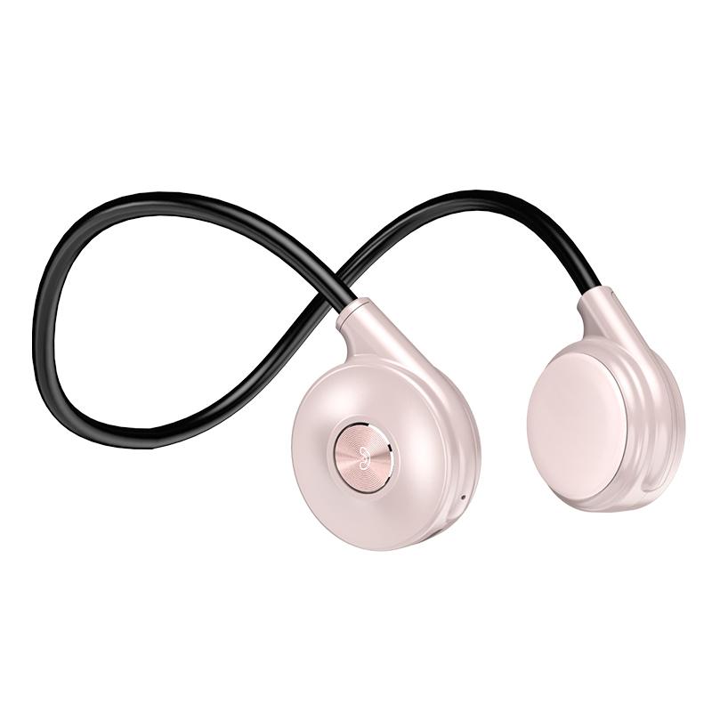 

M1S Bone Conduction Headphone Bluetooth-compatible Headset Running Sports Earphone Stereo Sound Headphone Pink