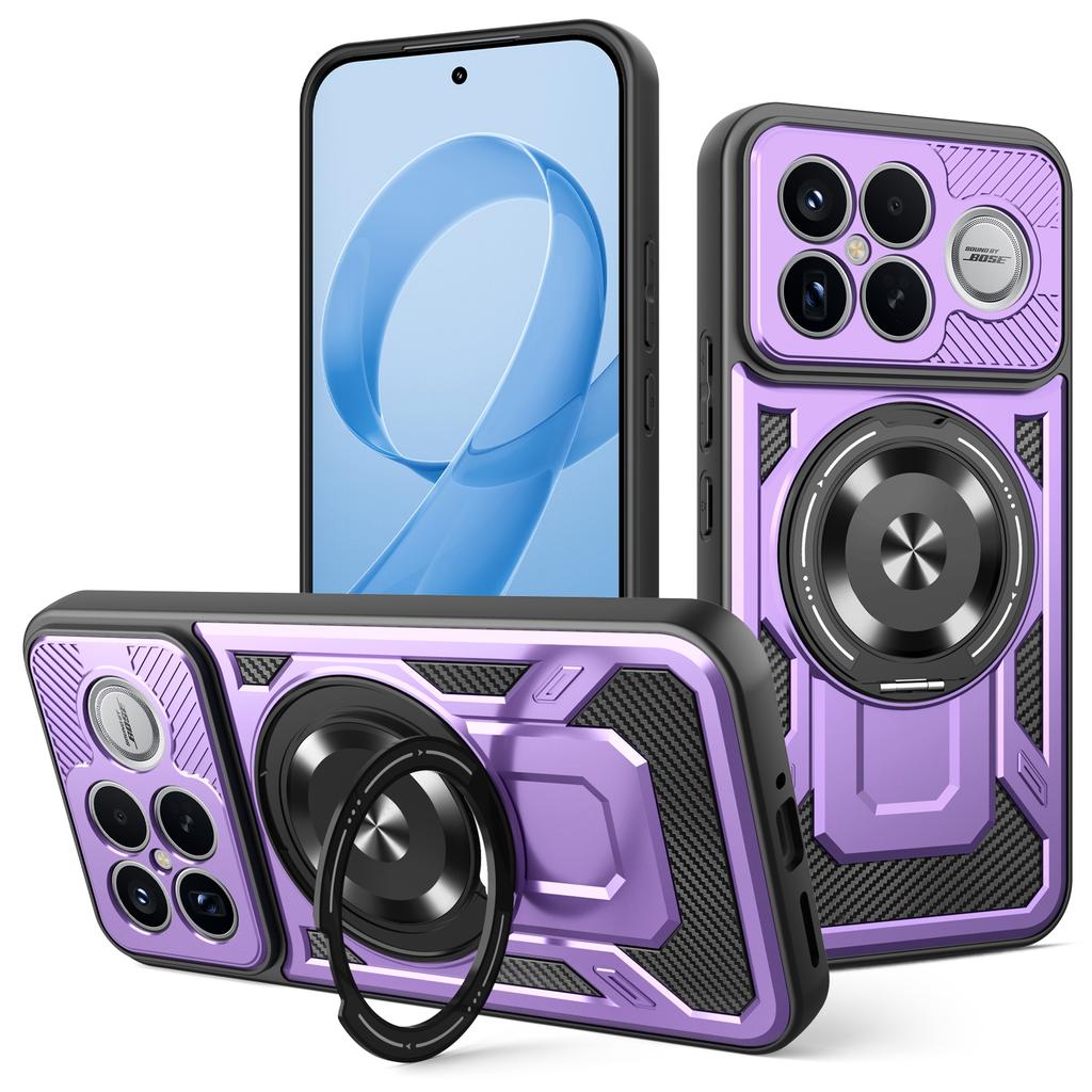 Für Xiaomi Poco F8 Ultra / Redmi K90 Pro Max 5G Magnetische Hülle Rotierbarer Ständer TPU + PC Handyhülle