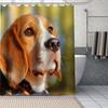 Beagle Dog Bathroom Curtains Waterproof Polyester Cute Pet Animal Shower Curtain Home Decoration Bathtub Curtains With 12 Hooks