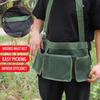 Heavy Duty Foldable Utility Pouch Reusable Storage Bag Organizer Multiple Compartments For Tools Groceries Travel Gardeners