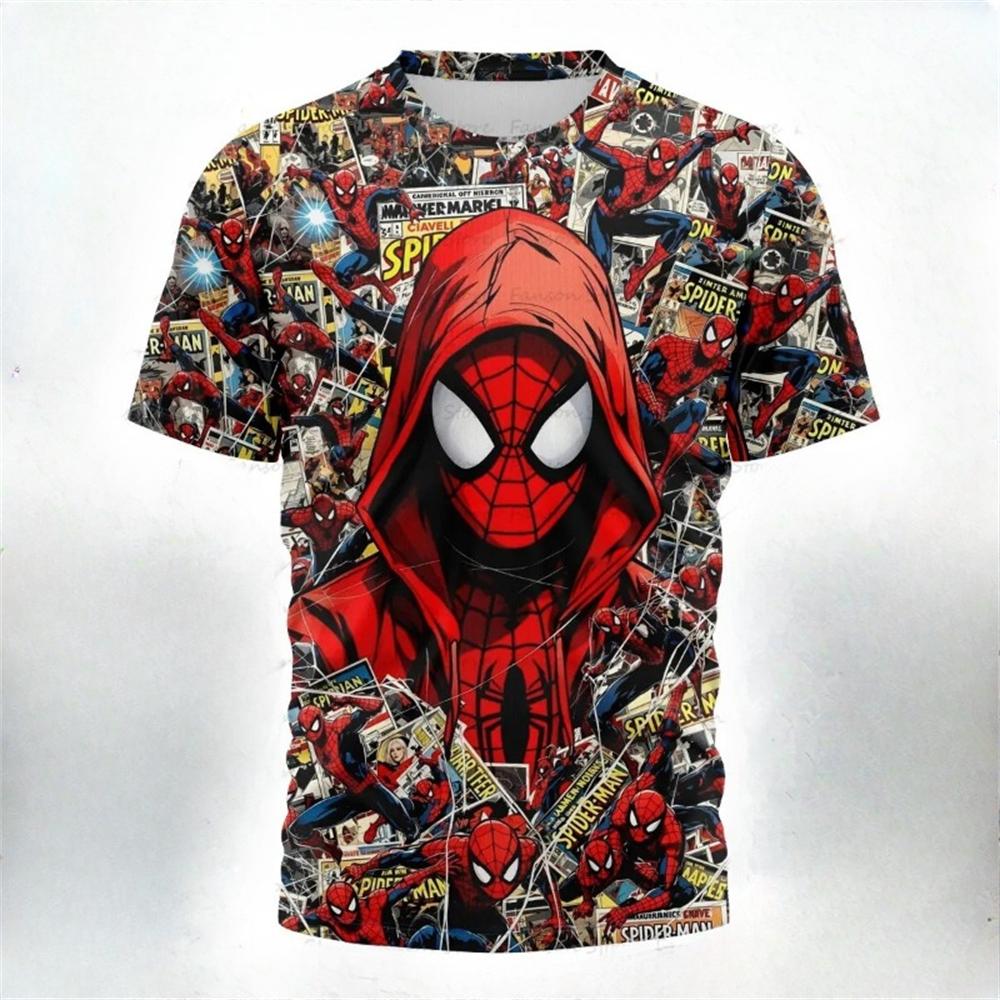 

Men Marvel Superhero Spider-Man 3d T-Shirt For Casual Summer Use Quick-Drying Breathable Comfortable Short Sleeve Tops Clothing XS