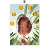 Sommerjente En liten lur Villblomst Jungelplanter Veggkunsttrykk Lerretsmaling Nordisk plakat Dekorbilder til stuen