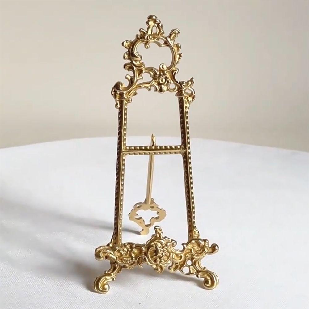 Antique Finish Photo Frame Display Rack Zinc Alloy Tray Rack Decoration Ornament Home Decoration