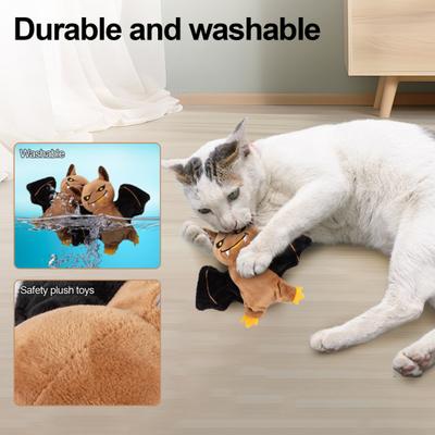 Katzenspielzeug Zwitschernde Meise Interaktives Spielzeug Plüsch 3 Schlagmodi Realistisches Design USB Wiederaufladbar Sicher Waschbar Indoor Kätzchen Kätzchen Bewegungsspielzeug
