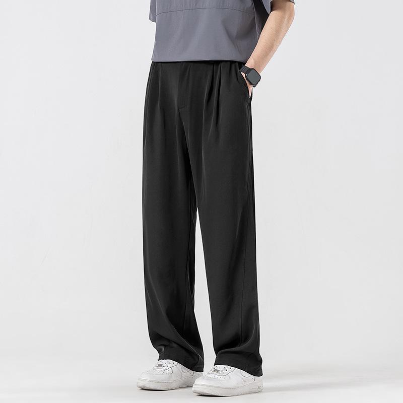 Unisex Sommer Eis-Seide Lockere Gerade Bein Hose