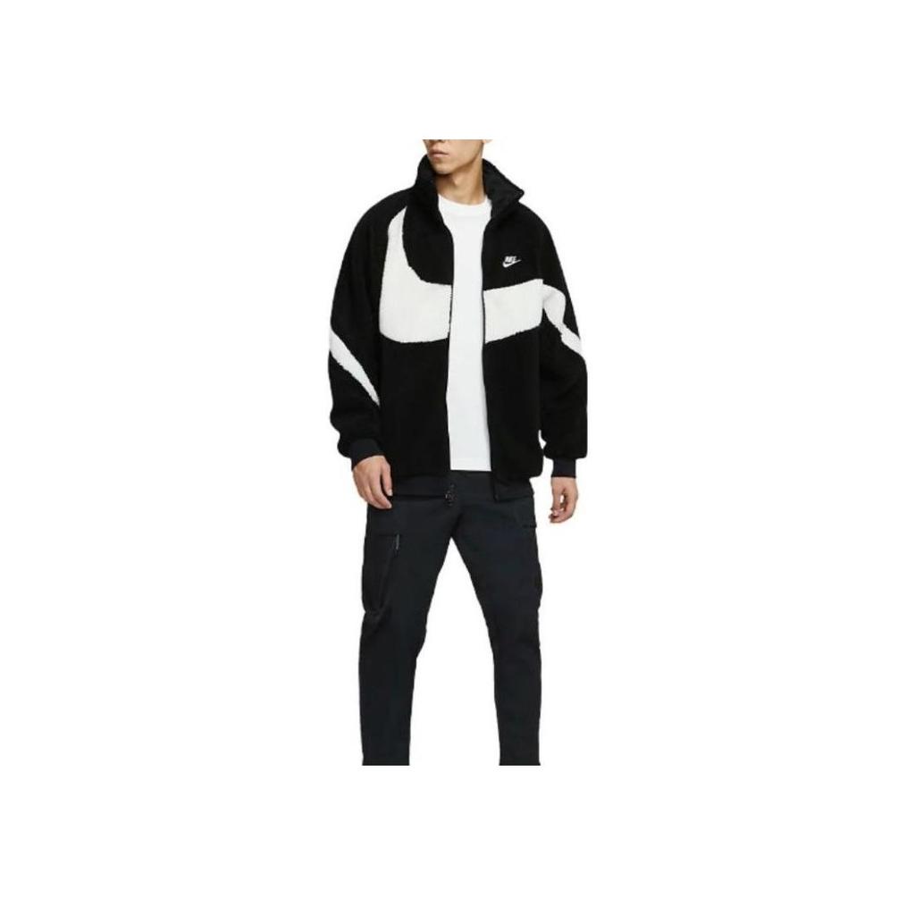 Nike Velká oboustranná bunda Boa Swoosh Černá Pánské svrchní oblečení BQ6546-011
