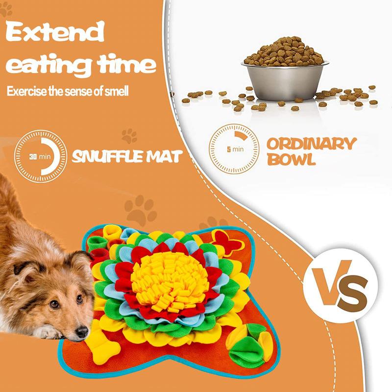 Dog Snuffle Mat Interactive Slow Feeding Puzzle 1PC Soft Washable Pet Boredom Relief Mat Encourages Natural Foraging for All Dogs