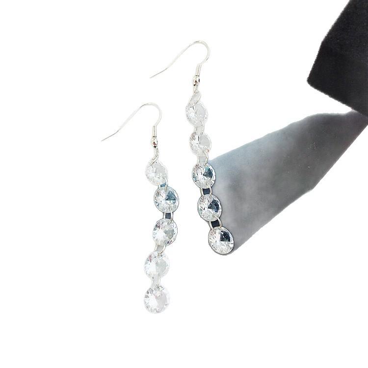 Cercei Aliaj Gemă Cristal Picătură de Apă: Bijuterii de modă simple, versatile pentru femei.