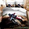 Dirt Bike Duvet Cover Motocross Bedding Set For Boy Motorcycle Rider Bedding Set King Polyester Comforter Cover With Pillowcase