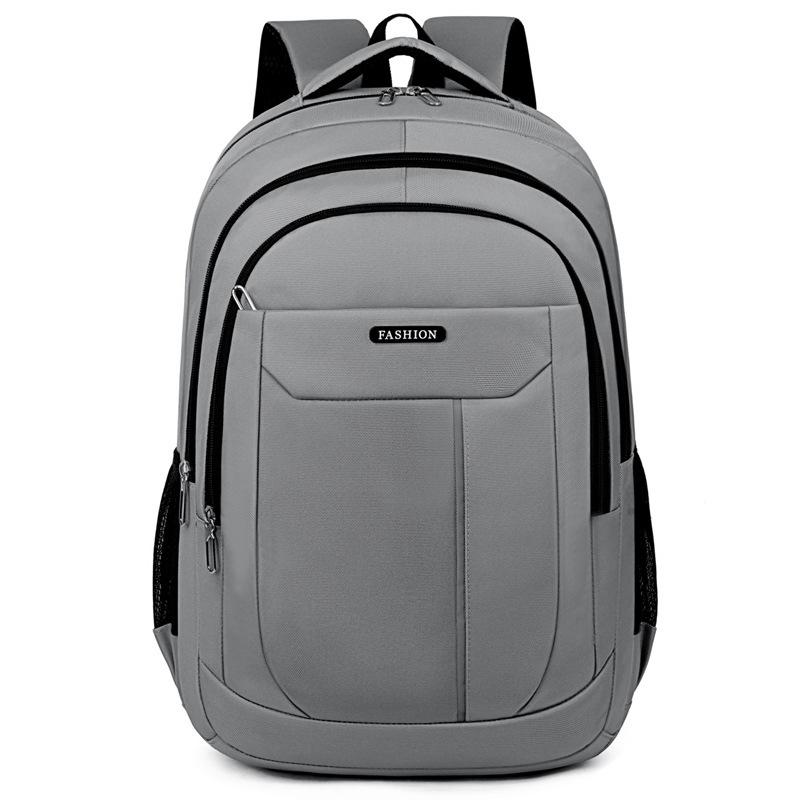 Functional School Bag Backpack with Multiple Zipped Compartments Mesh Side Pocket