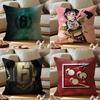Tom Clancys Rainbow Six Siege Game Cushion Cover Anti-dustmite Pillowcase Invisible Zipper Silky Short Plush Sofa Cushion Cover
