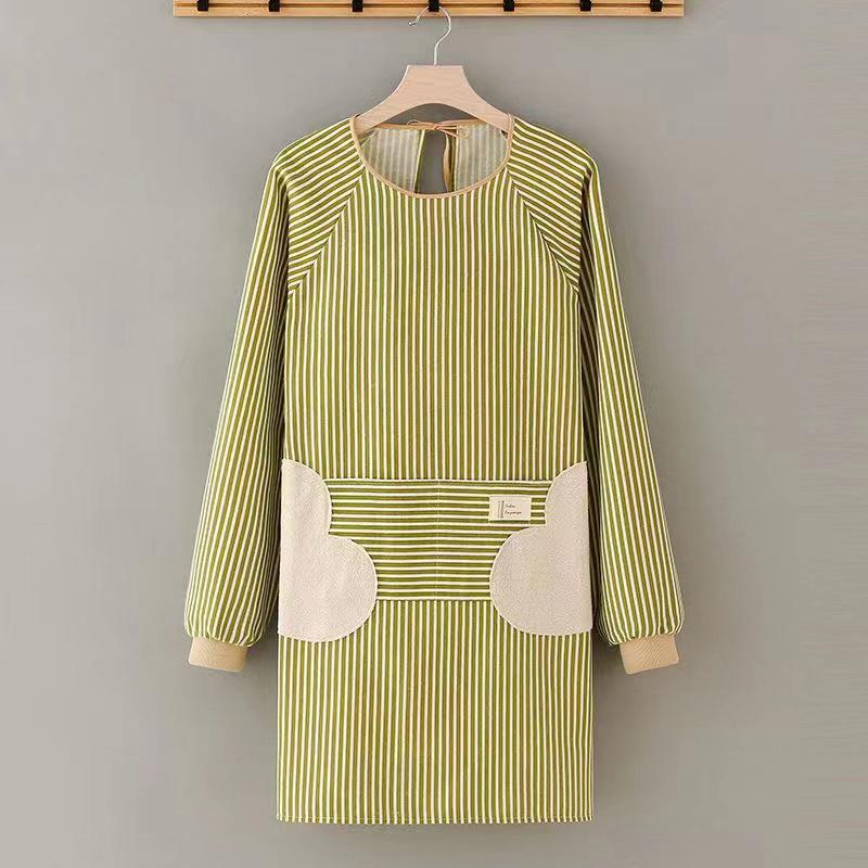 

Waterproof Cotton Linen Apron with Long Sleeves and Custom Logo Printing