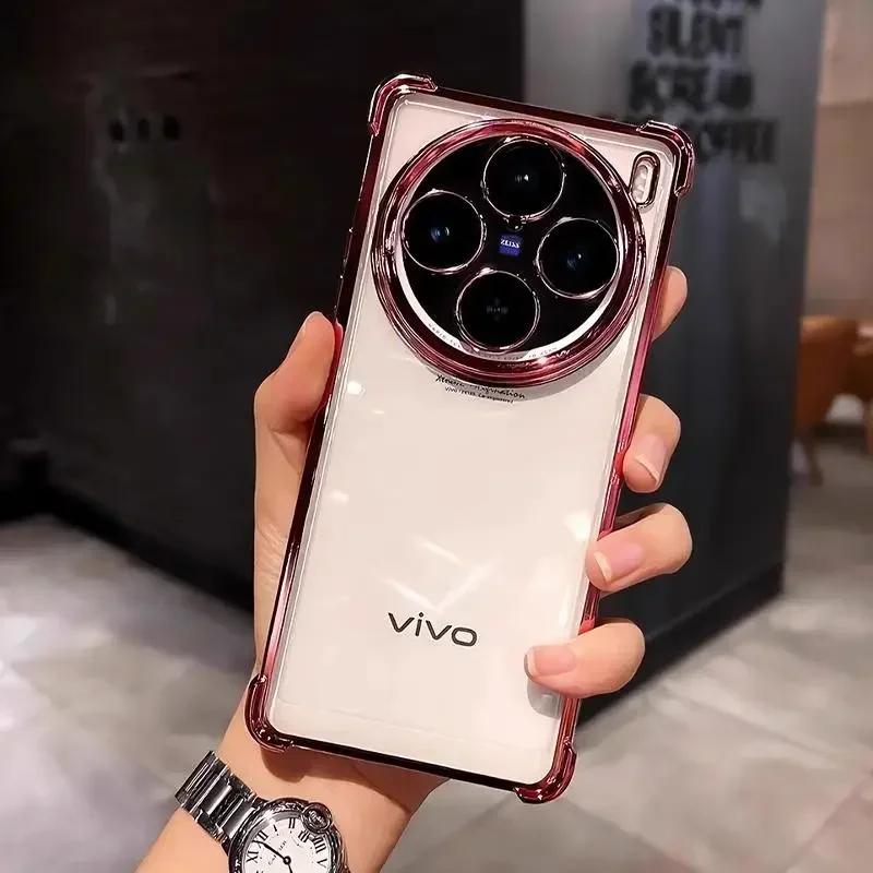 

Four Corners Anti-shock Case For VIVO X200 Ultra X200 Pro mini X100S Pro Lens Protection Plating Shockproof Protection Cover vivo X200 Pro mini