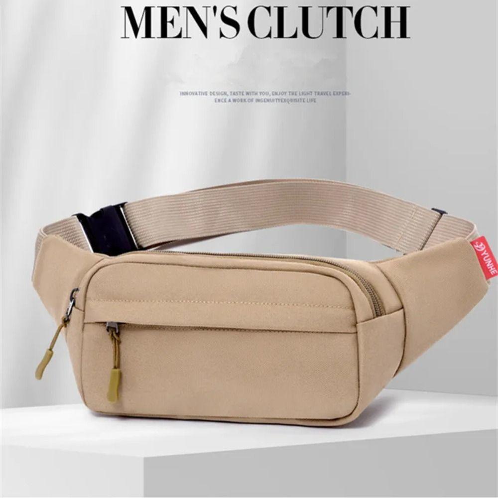 Large Capacity Phone Belt Bag Single Shoulder Sports Crossbody Bag Men Waist Bag  Travel Phone Bag