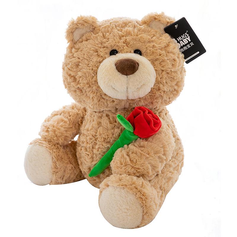 New Cute Teddy Bear Plush Toy Doll Rose Bear Gift for Girlfriend Valentine's Day Birthday