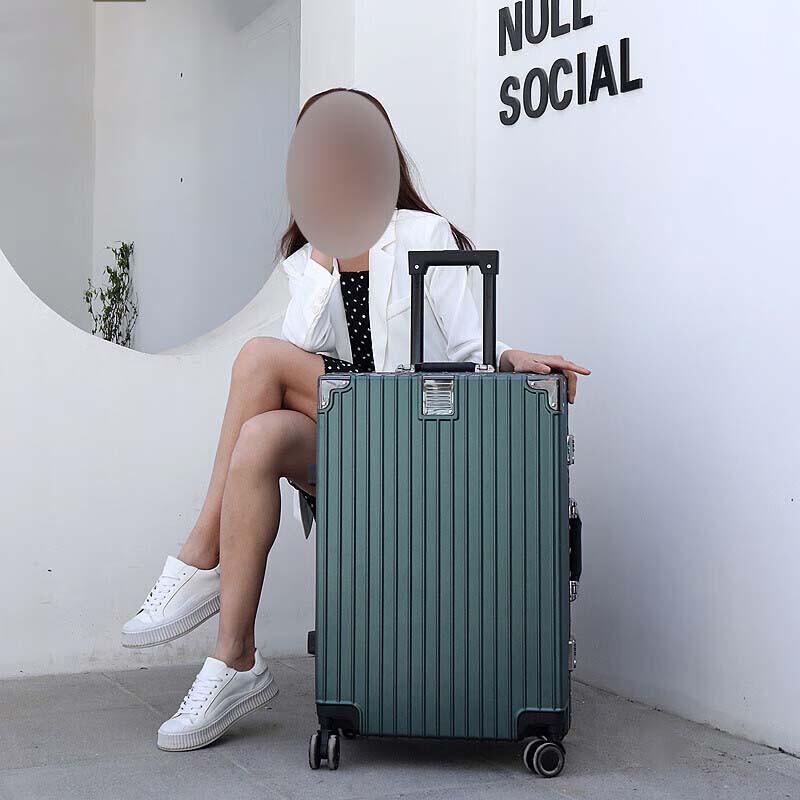 Veteran Souvenir Aluminum Frame Retro Spinner Luggage