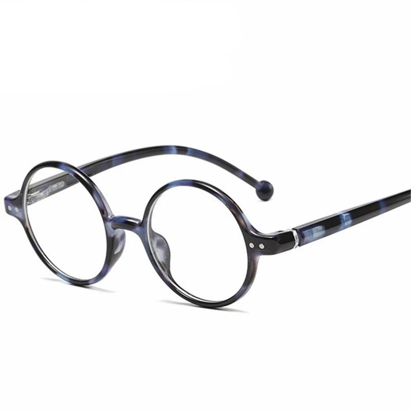 Okrągłe Okulary do Czytania z Filtrem Światła Niebieskiego Kobiety Mężczyźni Vintage Imitacja Drewna Nadwzroczność Starczowzroczność Okulary Dioptryczne +1.0 1.5 2.0
