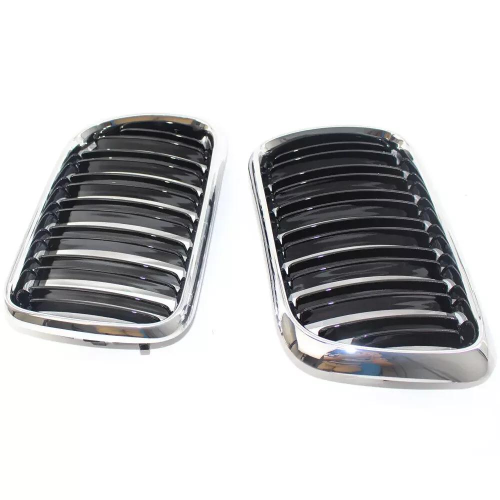 For BMW E36 3 Series 1997-1999 Car Grille Double Line Front Kidney ABS Front Hood Grill Black 51138195152 51138195151 Parts
